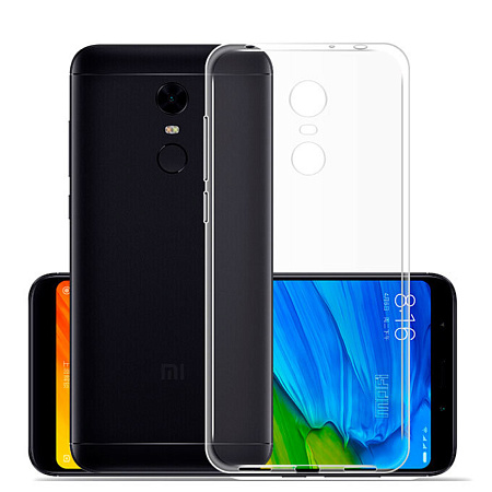 Чехол силиконовый для Xiaomi Redmi 5 Plus, прозрачный