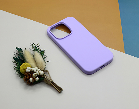 Чехол - накладка для iPhone 13 Pro, Silicon Case, без лого, сиреневый