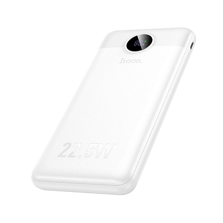 Универсальный Доп. Аккумулятор 10000mAh, J172, HOCO, выход: 1 USB (22.5), 1 PD (20W), белый
