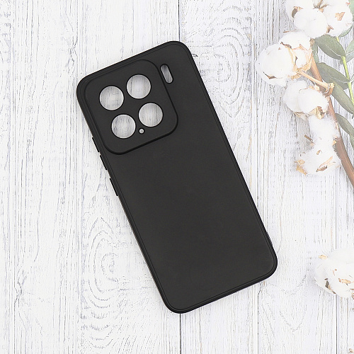 Чехол силиконовый для Xiaomi 15 (5G), с микрофиброй внутри, с защитой камеры, X-CASE, черный