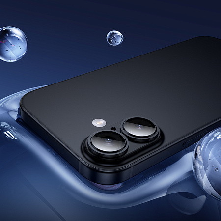 Защитное стекло для iPhone 17, V16, HOCO, на заднюю камеру, алюминий, черный