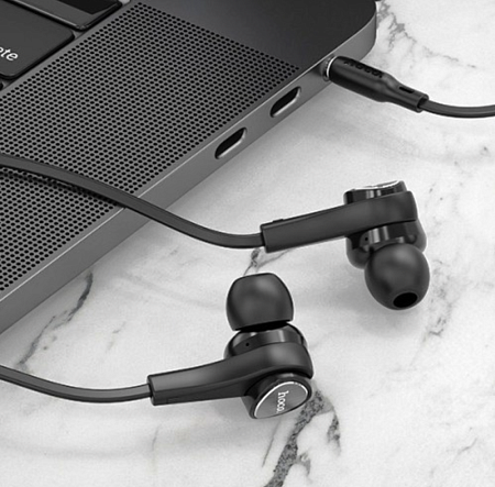 Проводные наушники M66 Passion in-line control eaphones, HOCO черные