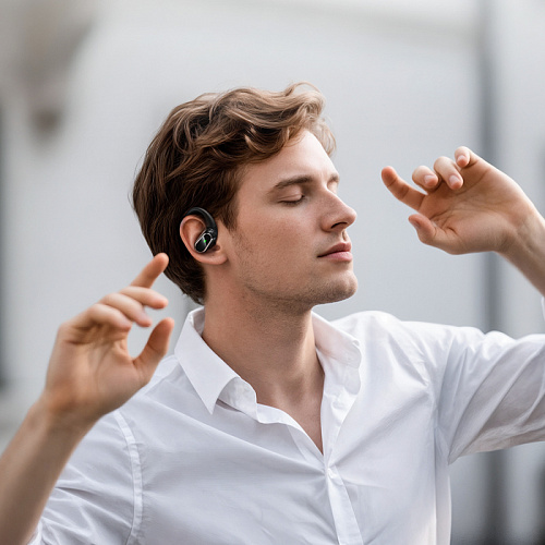 Беспроводные наушники EQ29, HOCO, TWS с заушинами, вакуумные, черный