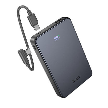 Универсальный Доп. Аккумулятор 10000mAh, J170, HOCO, выход: 1 USB (22.5), 1 PD (20W), с кабелем Type-C to Type-C, черный