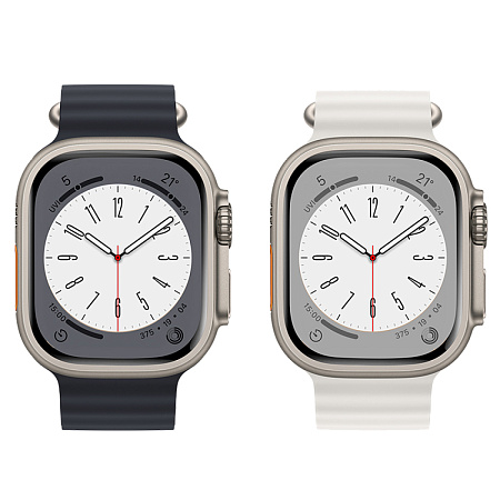Ремешок на руку для Apple Watch 44/45/46/49 мм, HOCO, WA12, силиконовый ребристый, белый