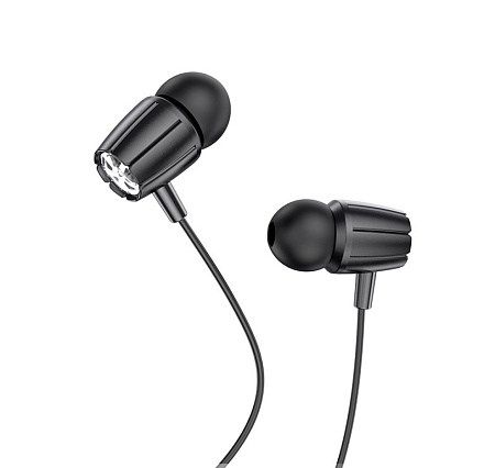 Проводные наушники M88, Graceful universal earphones with mic, HOCO, вакуумные с микрофоном, черный