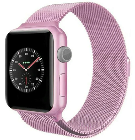 Ремешок на руку для Apple Watch 38/40/41 мм, Milanese loop, розовый