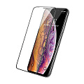 Защитное стекло на iPhone XR/11 (6.1),  с сеточкой для динамика, черное, X-CASE