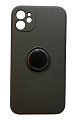 Чехол силиконовый для iPhone 11 (6.1), с держателем, X-CASE, черный