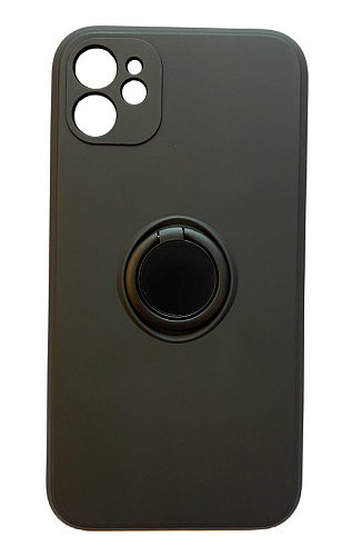 Чехол силиконовый для iPhone 11 (6.1), с держателем, X-CASE, черный