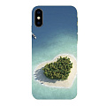 Чехол силиконовый для iPhone X/XS, HOCO, с дизайном остров