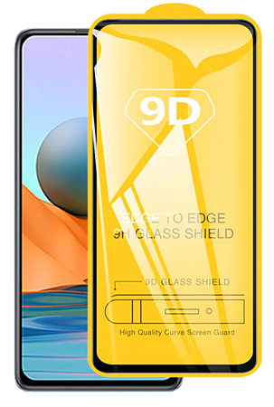 Защитное стекло на Xiaomi Redmi Note 10 (4G)/Note 10S/Poco M4 Pro (4G)/Poco M5S/Note 12S, 9D, черный, X-CASE