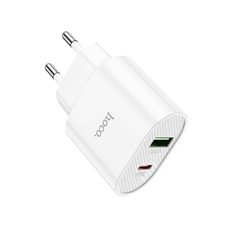 Сетевое зарядное устройство, 1 PD 20W + 1 USB 3.0 QC (C95A), HOCO, белый