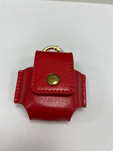 Чехол силиконовый для Airpods 1/Airpods 2 case, X-CASE, красный под кожу