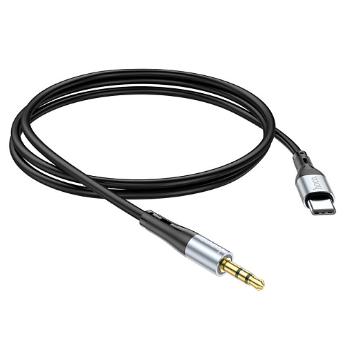 AUX Audio кабель 3,5 мм на Type-C, UPA22, HOCO, черный