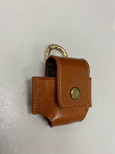 Чехол силиконовый для Airpods 1/Airpods 2 case, X-CASE, коричневый под кожу