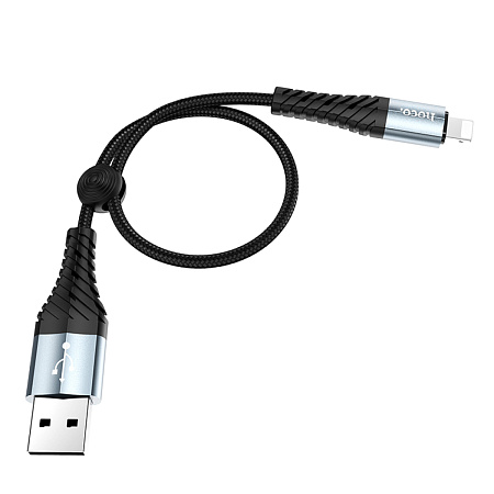 USB дата кабель Lightning, HOCO, X38, 25см, черный