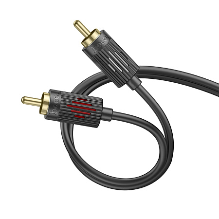 Кабель с RCA на RCA, UPA29, HOCO, колокольчики, черный