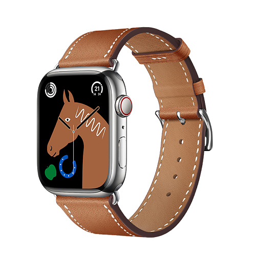 Ремешок на руку для Apple Watch 38/40/41/42 мм, HOCO, WA17, коровья кожа, коричневый