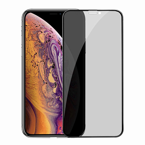 Защитное стекло на iPhone X/XS/11 Pro (A13), HOCO, Shatterproof edges Anty-SPY, glass черное