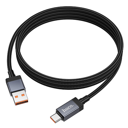 USB Кабель Type-C, HOCO, X118, 1 метр, с дисплеем, цвет черный