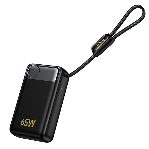 Универсальный Доп. Аккумулятор 12000mAh, Q53, HOCO, выход: 1 PD (65W), Type-C (60W), черный