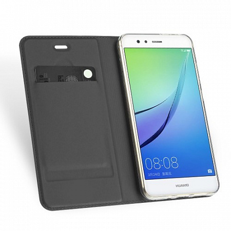 Чехол-книжка для Huawei P10 Lite, DU DU, боковой, серый
