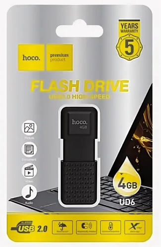 USB Flash Drive 4GB (UD6) Скорость записи 6-10MB/S, Скорость чтения 10-30MB/S