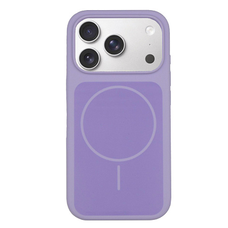 Чехол-накладка для iPhone 17 Pro Max, Silicon Case, магнитный (MagSafe), с дизайном, без лого, X-CASE, сиреневый