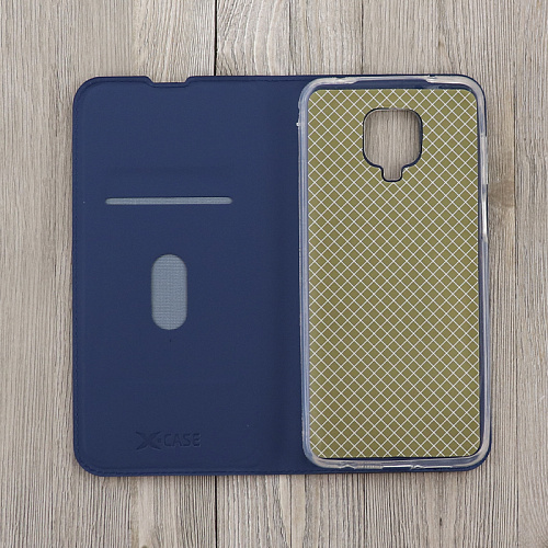 Чехол-книжка для Xiaomi Redmi Note 9S/Note 9 Pro/Note 9 pro Max/Poco M2 Pro, X-CASE, боковой, синий