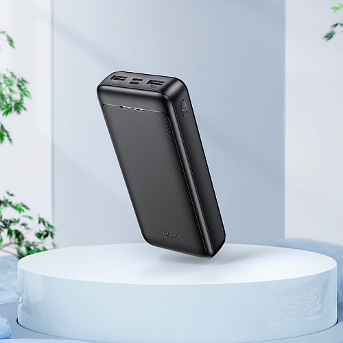 Универсальный Доп. Аккумулятор 20000mAh, J111A, HOCO, выход: 2 USB: 5V/2, черный