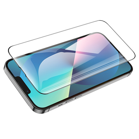    iPhone 13 (6.1)/13 Pro/14, G8, HOCO, 3D Full screen fine edge anti-fall tempered glass, 