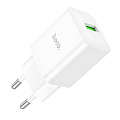 Сетевое зарядное устройство, 1 USB 3.0 QC (N26), HOCO, белый