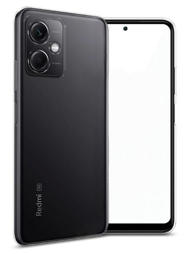Чехол силиконовый для Xiaomi Redmi Note 12 (5G)/Poco X5 (5G), c защитой камеры, X-CASE, прозрачный