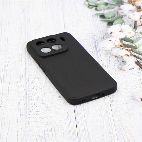 Чехол силиконовый для Xiaomi 15 (5G), с микрофиброй внутри, с защитой камеры, X-CASE, черный