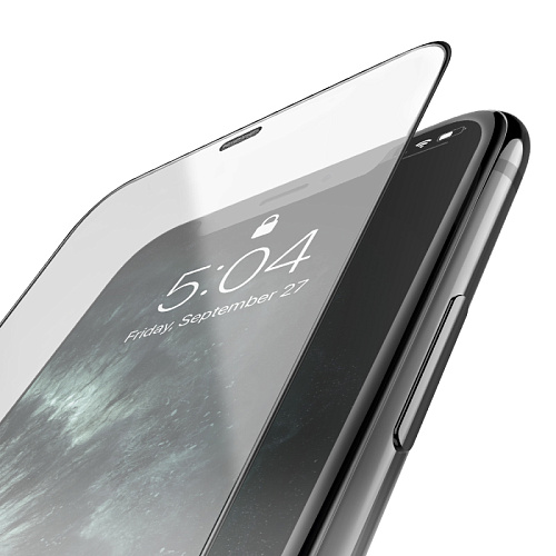 Защитное стекло на iPhone XS Max/11 Pro Max (A34), HOCO, 9D large arc dustproof glass, черное