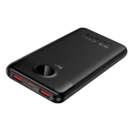 Универсальный Доп. Аккумулятор 10000mAh, J172, HOCO, выход: 1 USB (22.5), 1 PD (20W), черный