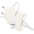 Сетевое зарядное устройство, 1 PD 30W (N44), HOCO, Type-C to Lightning, белый