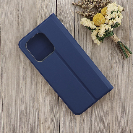 Чехол-книжка для Xiaomi Redmi 10C/Poco C40, X-CASE, боковой, синий