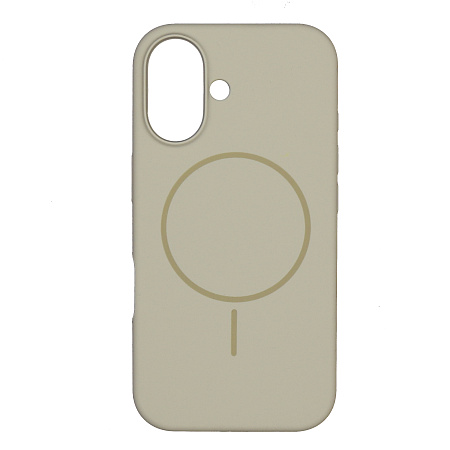 Чехол-накладка для iPhone 16, Silicon Case, магнитный (MagSafe), без лого, X-CASE, бежевый