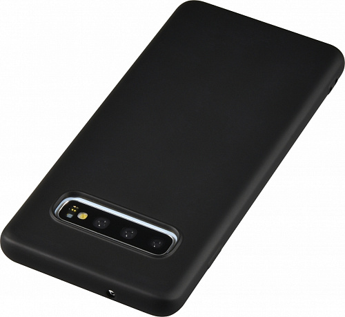 Чехол силиконовый для Samsung SM-G973, Galaxy S10, с микрофиброй внутри, X-CASE, черный