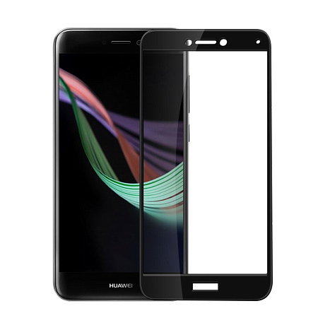Защитное стекло на Honor 8 Lite/P8 Lite (2017)/P9 Lite (2017)/Nova lite, 9D, черный, X-CASE