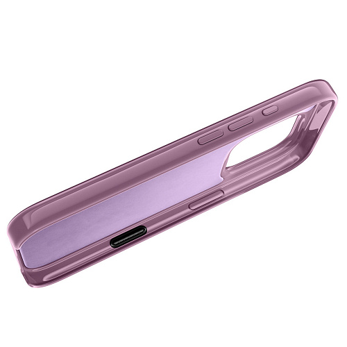 Чехол-накладка для iPhone 16 Pro, глянцевый, магнитный (MagSafe), без лого, X-CASE, фиолетовый