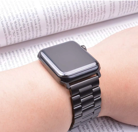 Ремешок на руку для Apple Watch 38/40/41 мм, стальной, черный