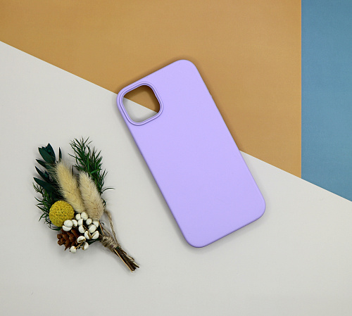 Чехол-накладка для iPhone 14 Plus, Silicon Case, без лого, сиреневый