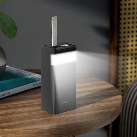 Универсальный Доп. Аккумулятор 40000mAh, J86, HOCO, выход 2 USB+1 PD (20W), вход Micro/Type-C, с дисплеем, черный