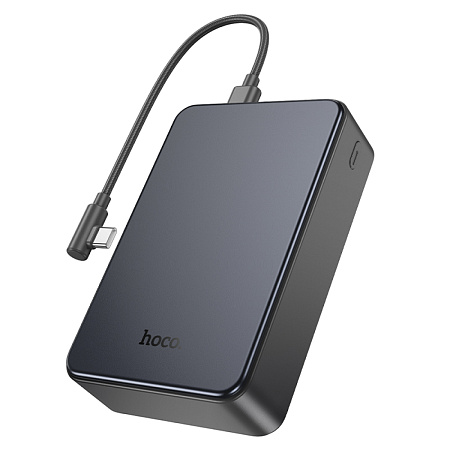 Универсальный Доп. Аккумулятор 20000mAh, J170A, HOCO, выход: 1 USB (22.5W), 1 PD (20W), с кабелем, черный