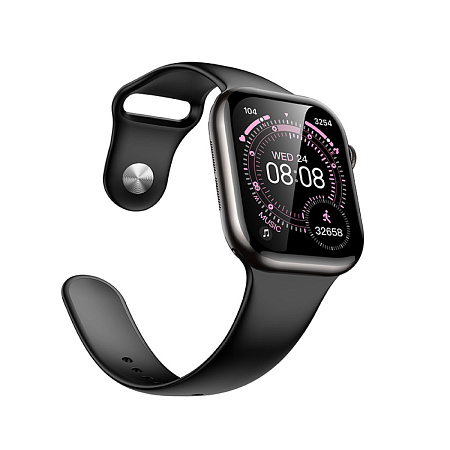 Умные часы Y42 Smart watch Hoco с поддержкой звонков, 2 ремешка в комплекте, черные