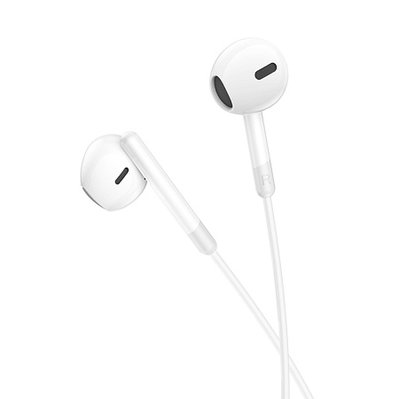 Проводные наушники M109, Type-C, Pure joy wire control earphones, HOCO, белый