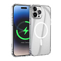 Чехол для iPhone 15 Pro усиленная защита от удара, Магнитный (MagSafe), Magnetic series, HOCO, прозрачный